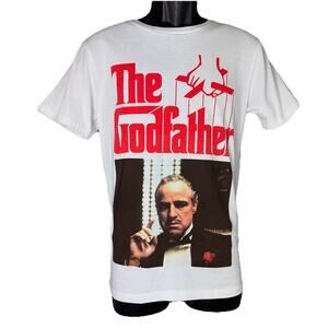 The Godfather Don Corleone White Graphic T Shirt Adult Small Mob Movie Mafia Tee